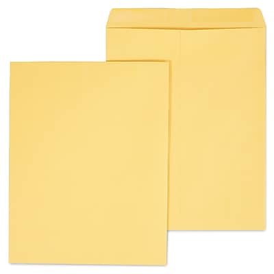 Front. Staples - Gummed Kraft Catalog Envelopes, 11.5" x 14.5", 100/Box - Brown.