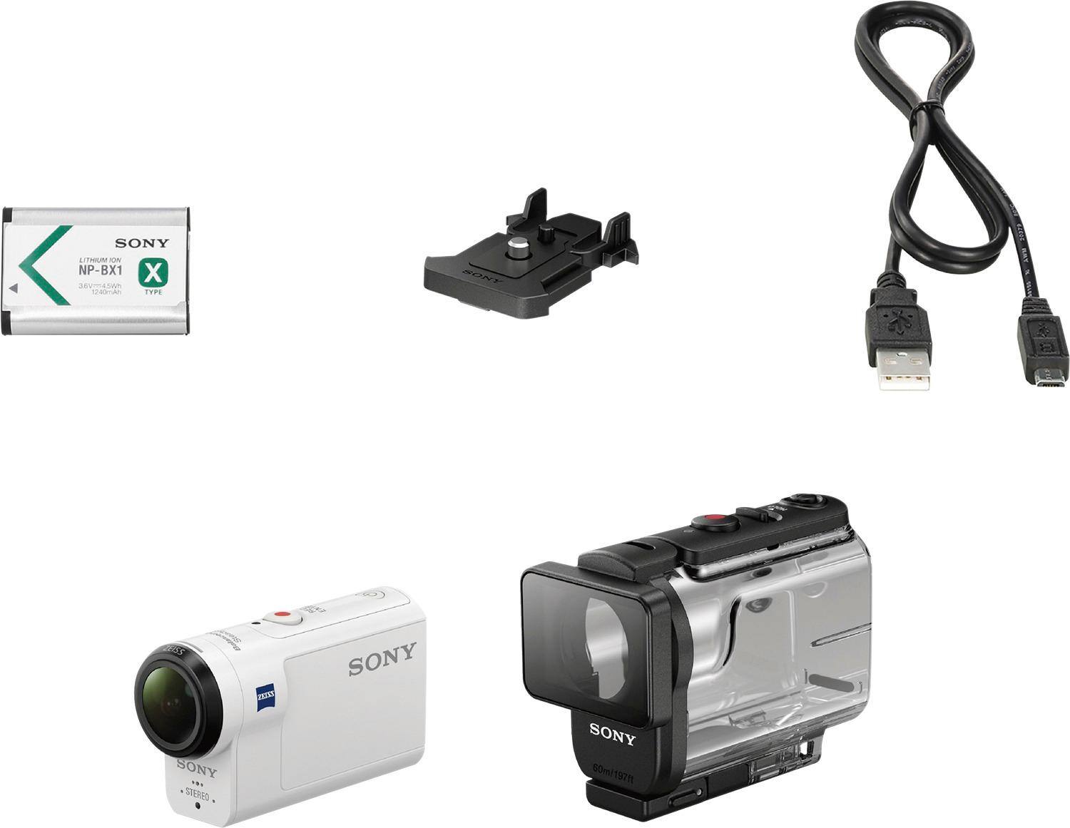 Best Buy: Sony AS300 Waterproof Action Camera White HDRAS300/W