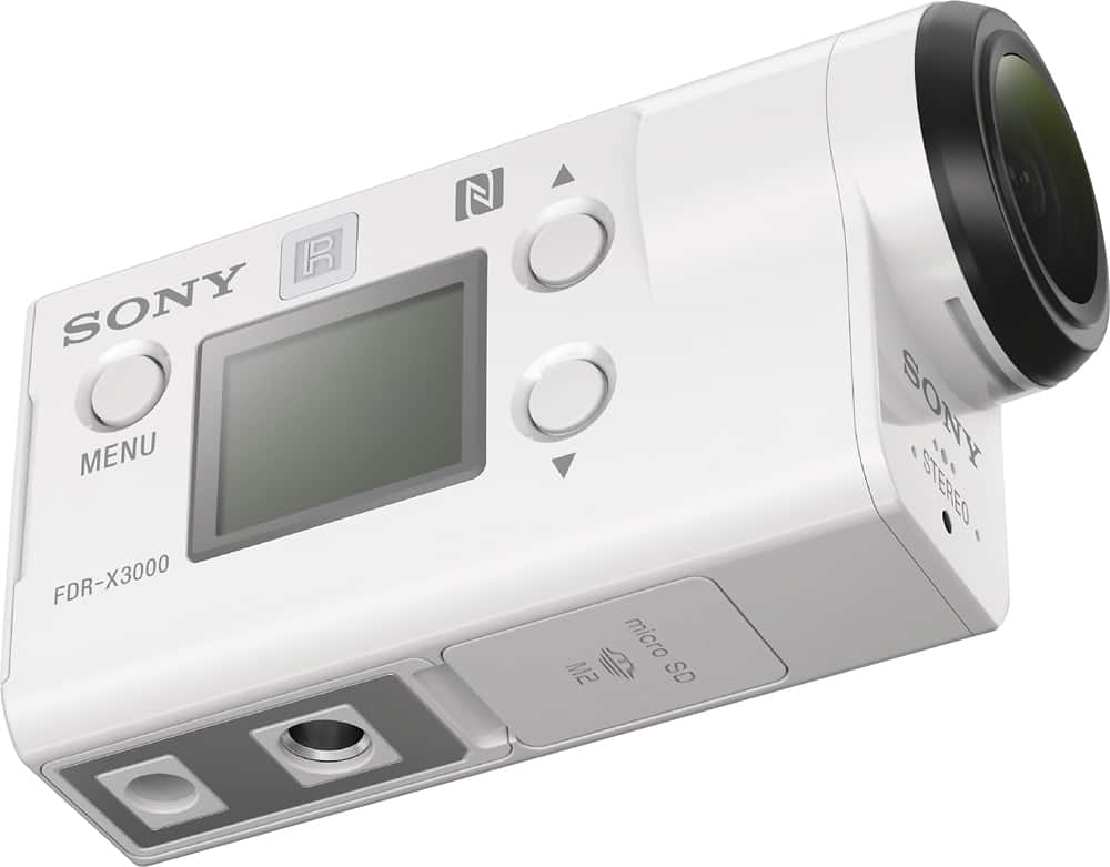 Alt View 15. Sony - X3000 4K Waterproof Action Camera with Remote - White.