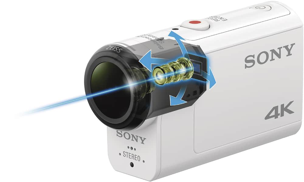 Alt View 1. Sony - X3000 4K Waterproof Action Camera with Remote - White.