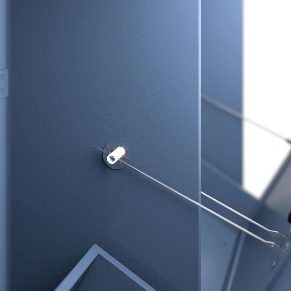 Alt View 8. Kadyn - Farmhouse Blue Double Tilt Out Trash Cabinet for 20 Gallon Trash Cans, Free Standing Recycling Cabinet - Blue.