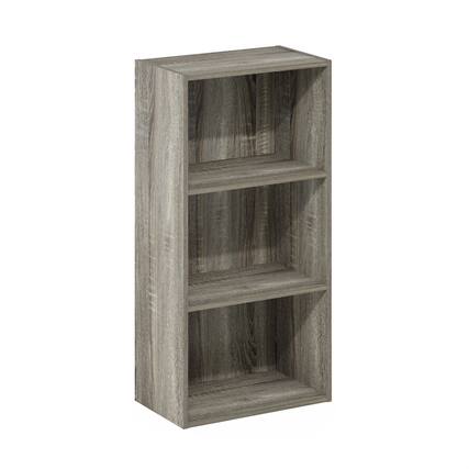 Front. Furinno - Jensen Farmhouse 8-Cube Display Bookcase, Bookshelf - White.