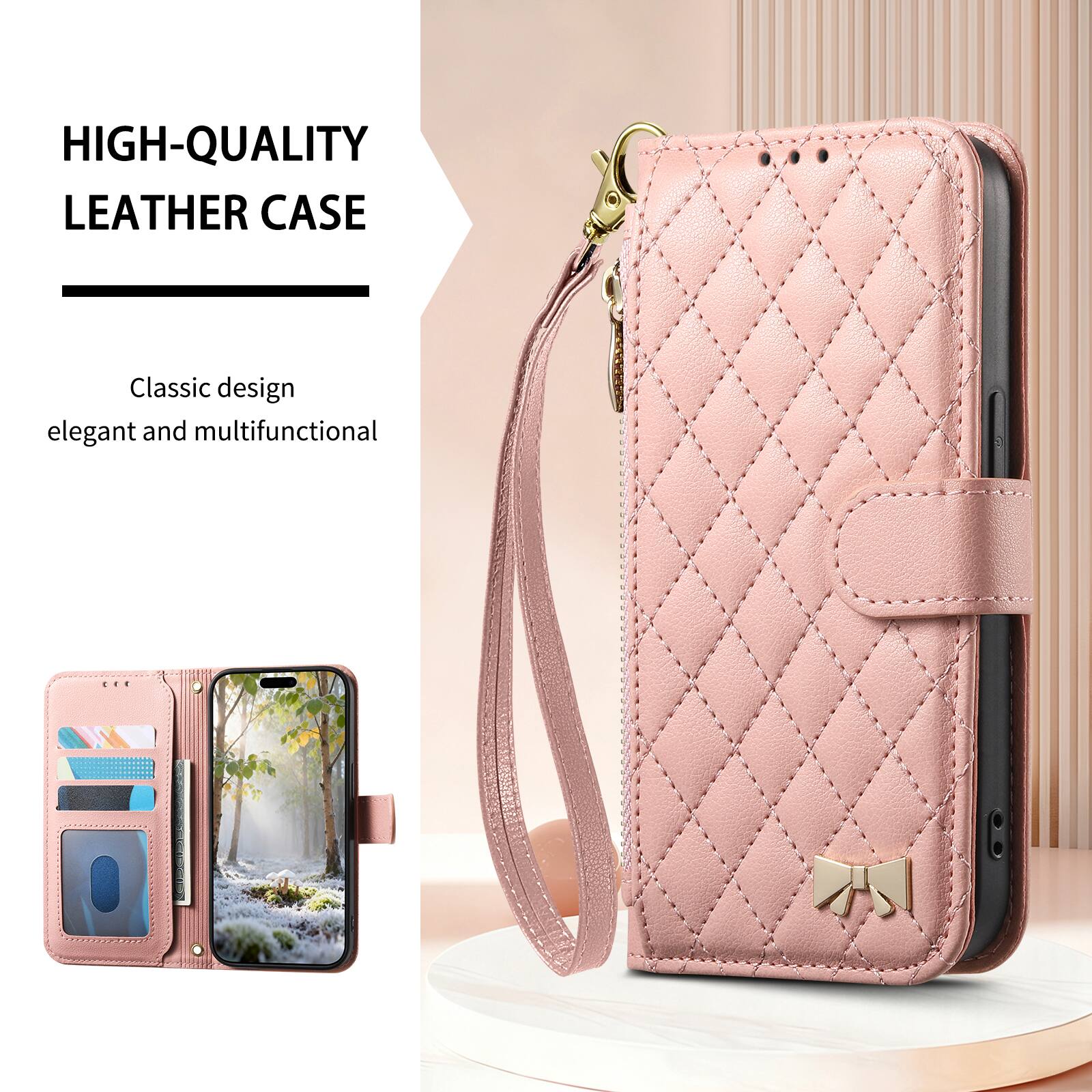 HIGH-QUALITY LEATHER CASE

Classic design elegant and multifunctional