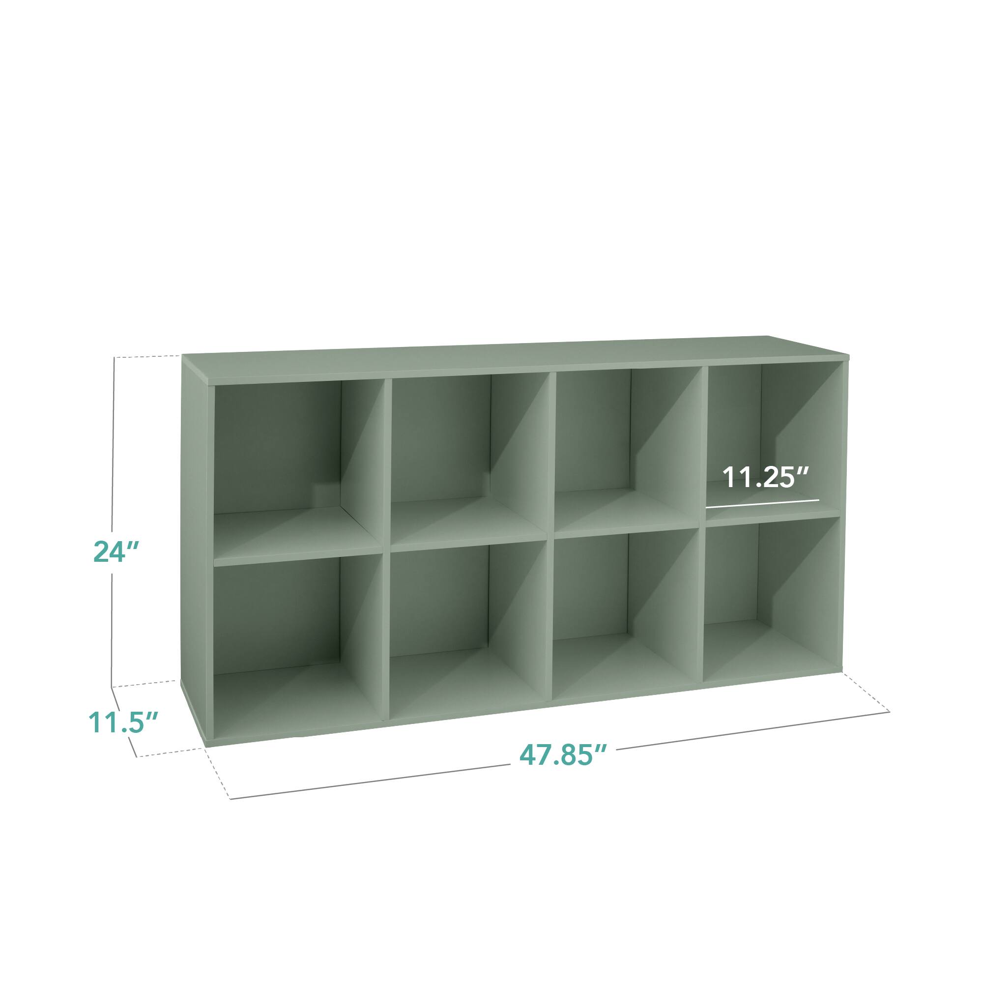 The dimensions of the shelf are:

- Width: 47.85"
- Height: 24"
- Depth: 11.5"
- Shelf depth: 11.25"