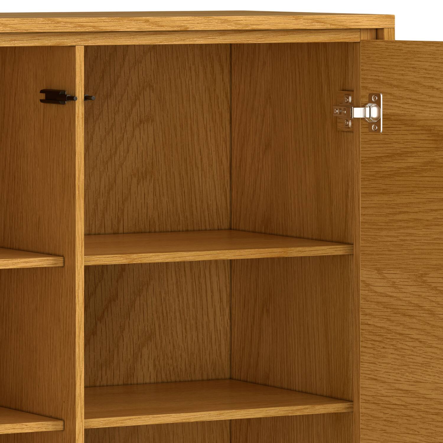 Alt View 6. Simpli Home - Lowry 39 inch Oak Storage Cabinet (Set of 2) - Oak Veneer.