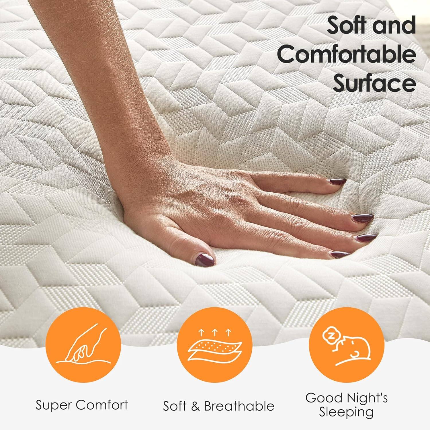 Soft and Comfortable Surface

- Super Comfort
- Soft & Breathable
- Good Night's Sleeping
