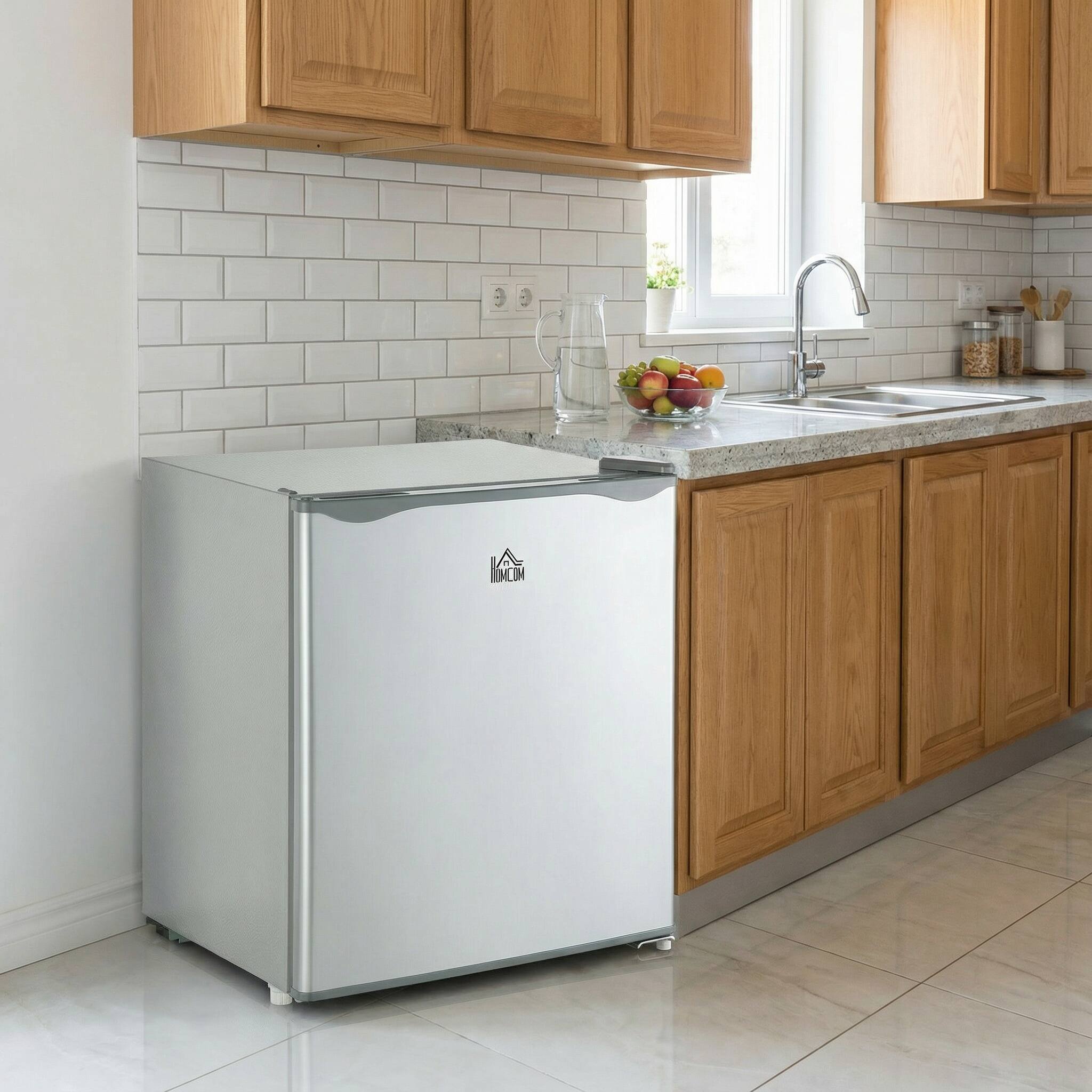 Alt View 4. Forest'nSky - 1.1 Cu.Ft Countertop Mini Freezer - Compact Upright Design, Removable Shelves & Reversible Door, Grey - Grey.