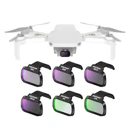 Neewer - 6-Pack ND/CPL Filter Set for DJI Drones - Snap-On Filters for Mini 4K, Mavic & SE Models