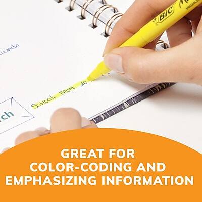 Ma HIGHLA BIC ends ch O FROM SCHOOL GREAT FOR COLOR-CODING AND EMPHASIZING INFORMATION

GREAT FOR COLOR-CODING AND EMPHASIZING INFORMATION