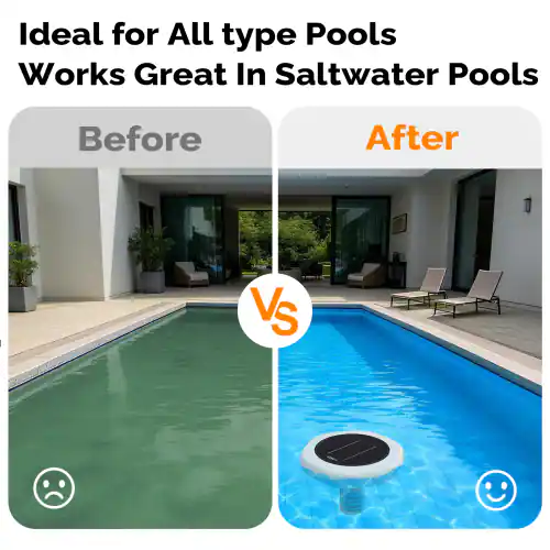 Solar Copper Pool Winado Copper Solar Pool Lonizer Cleaner, Maintain Pool Water Clarity ...