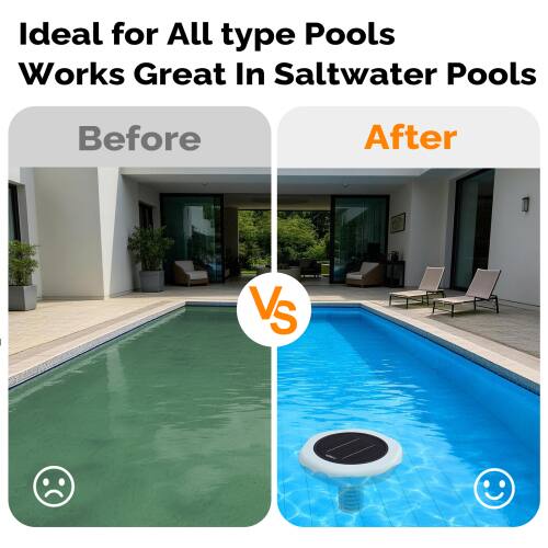 Ideal for All type Pools  
Works Great In Saltwater Pools  

Before  
After  

VS