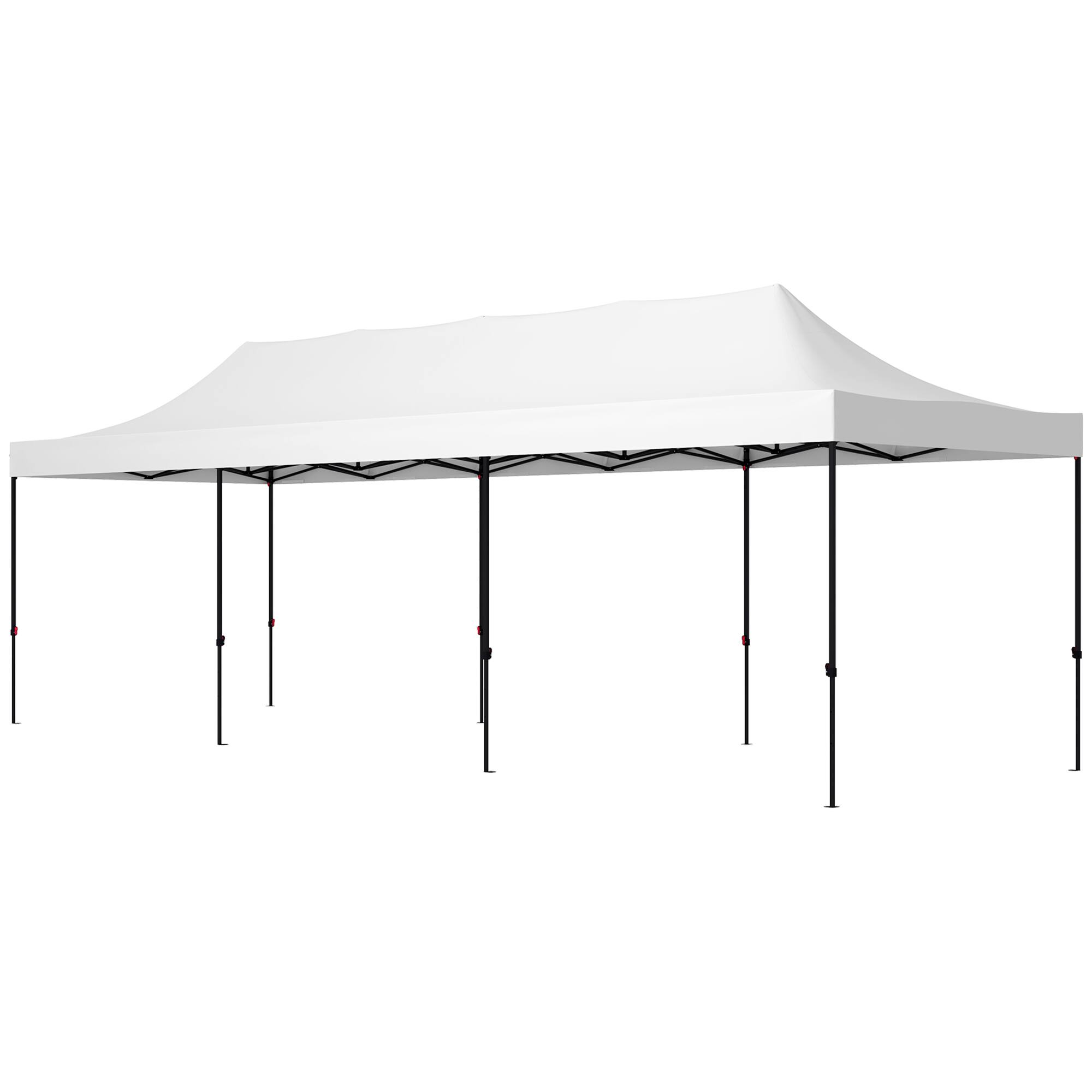 Outsunny - x 28' Pop Up Canopy Tent, Instant Tent for Parties, Height Adjustable - White
