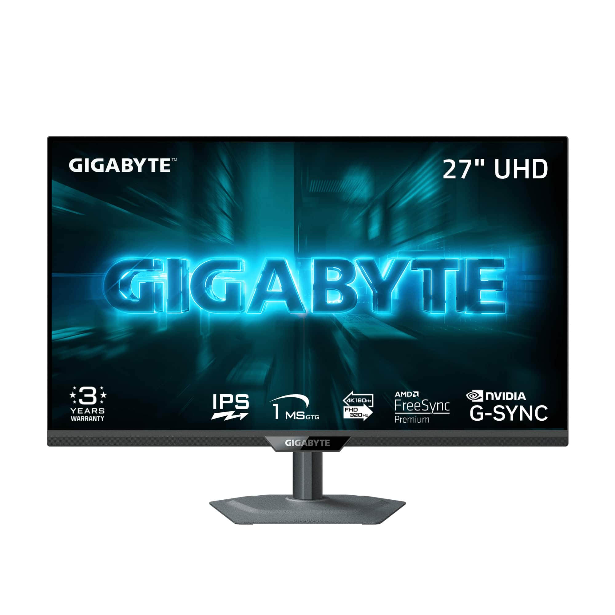 GIGABYTE - G27U - 27" SS IPS Dual Mode Gaming Monitor - UHD 3840x2160 - Black