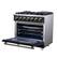 Alt View 9. Forno Appliances - Massimo 5.36 Cu. Ft. Freestanding Gas Convection Range with Air Fryer Kit, Wok Support & Griddle - Black.