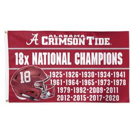 WinCraft - Alabama Crimson Tide 3' x 5' Single-Sided Heritage Inspired Deluxe Milestone Flag - Multicolor