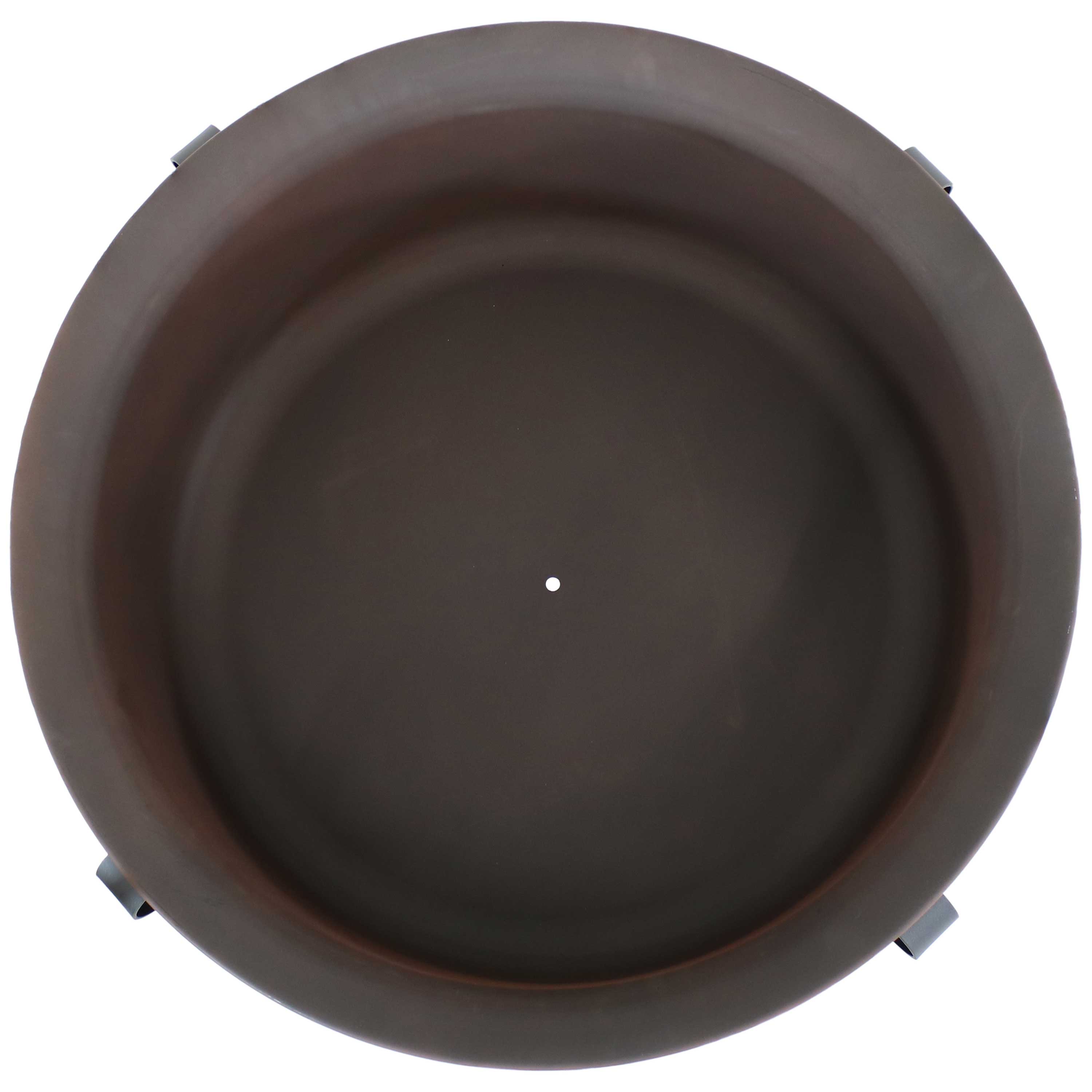 Alt View 8. Sunnydaze - 29 in Cauldron Style Steel Fire Pit with Spark Screen - Bronze.