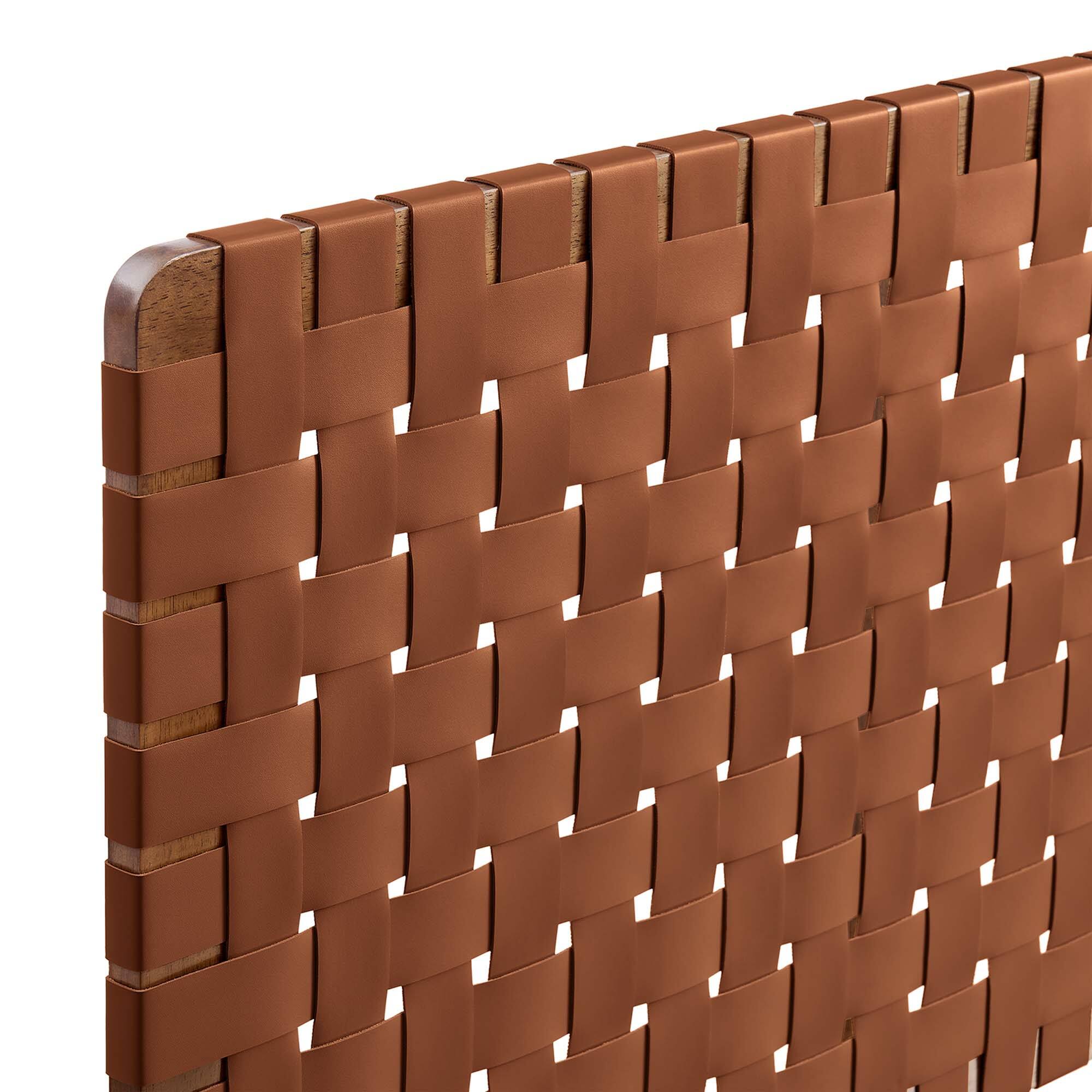 Alt View 1. Modway - Sparta Weave Vegan Leather Full Headboard by Modway - Brown.