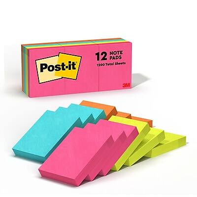 Post-it Note 12 Pads  
1300 Total Sheets  
3M