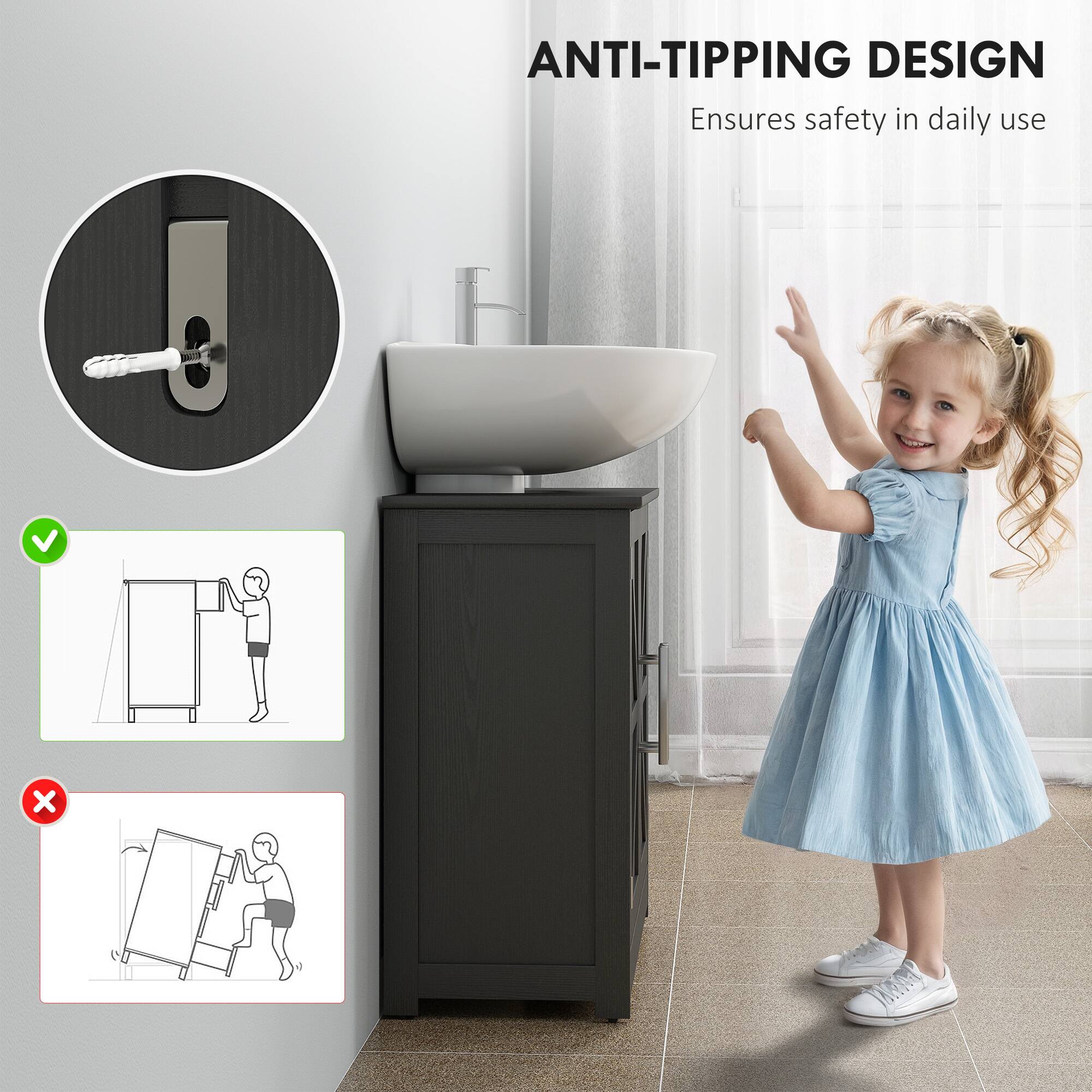 ANTI-TIPPING DESIGN  
Ensures safety in daily use