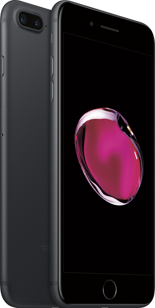 Angle View: Apple - Geek Squad Certified Refurbished iPhone 7 Plus 32GB - Black (AT&T)