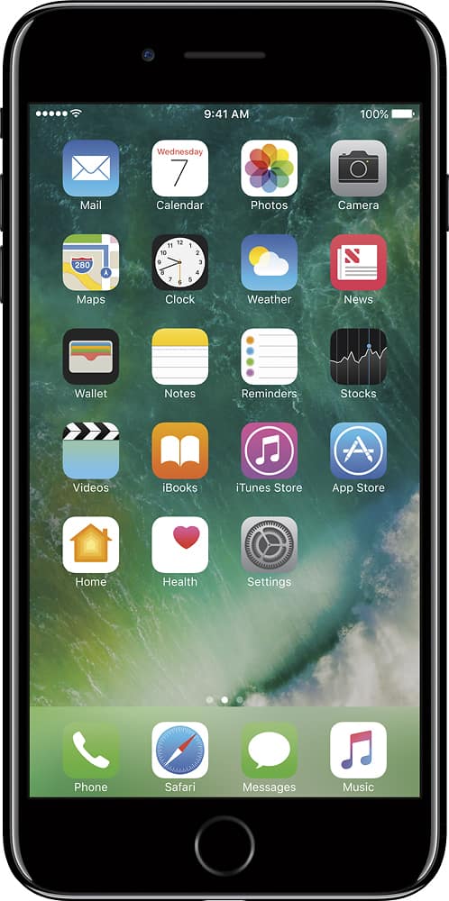 Front. Apple - Geek Squad Certified Refurbished iPhone 7 Plus 256GB.
