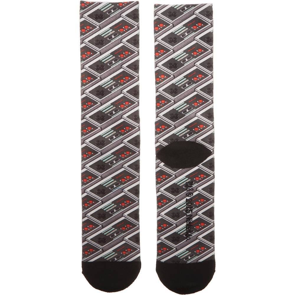 Angle. Nintendo - Nintendo Controller Print Socks - Black.