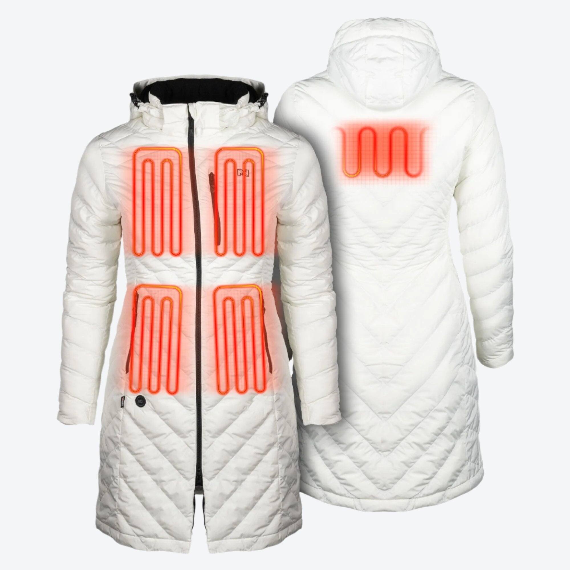 Alt View 1. Mobile Warming - Women's Meridian Heated Jacket - Cream.