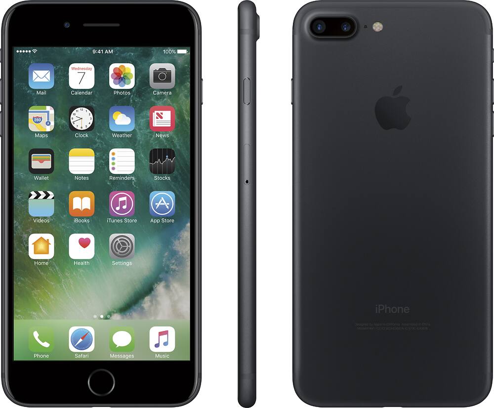 Best Buy Apple Geek Squad Certified Refurbished Iphone 7 Plus 256gb Black Verizon Rfrb Mn4e2ll A Refurbished