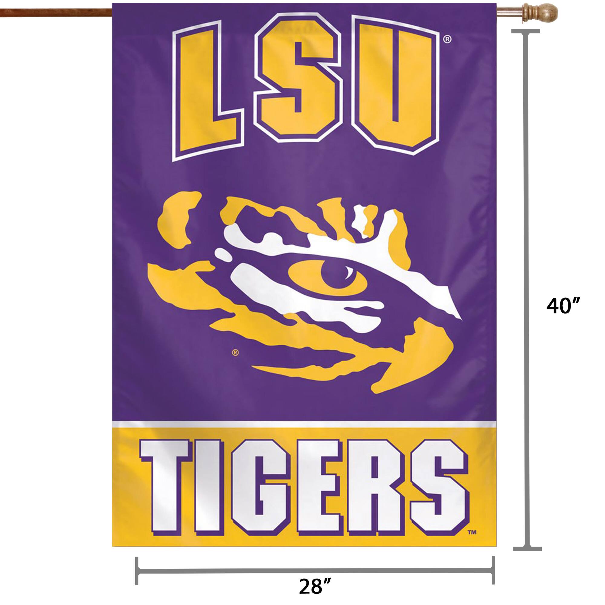 LSU  
TIGERS  
40" x 28"