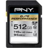 PNY - 512GB Elite Performance Class 10 U3 SDXC Flash Memory Card