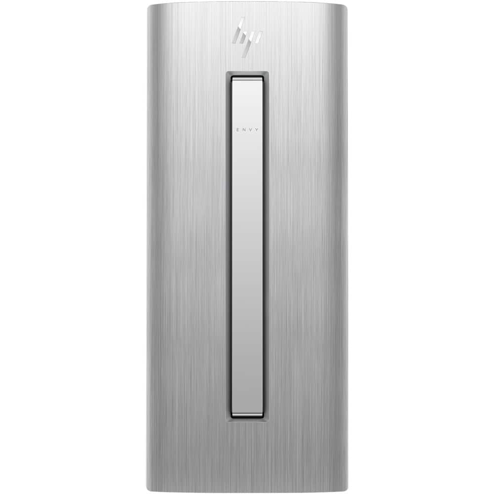 Front. HP - ENVY Desktop - Intel Core i5 - 8GB Memory - 1TB Hard Drive - HP finish in natural silver.