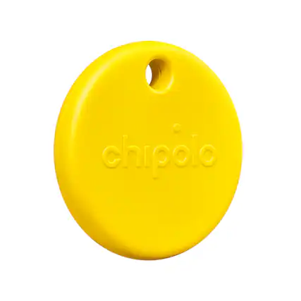 Front. Chipolo - POP Tracker Tag with Bluetooth, Call Your Phone, Out of Range Alert, Apple Find My & Android Find Hub Compatible - Yellow.