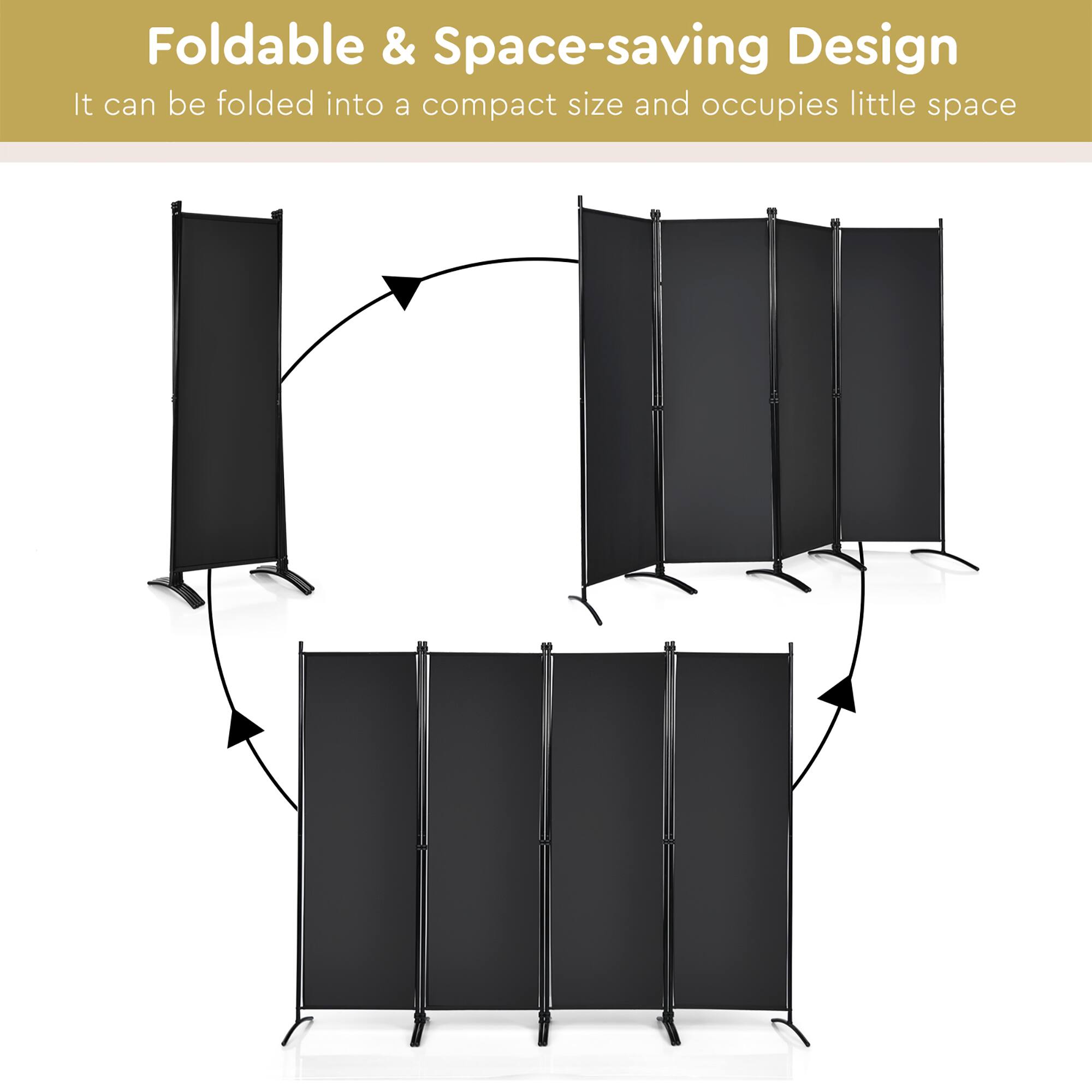 Foldable & Space-saving Design  
It can be folded into a compact size and occupies little space