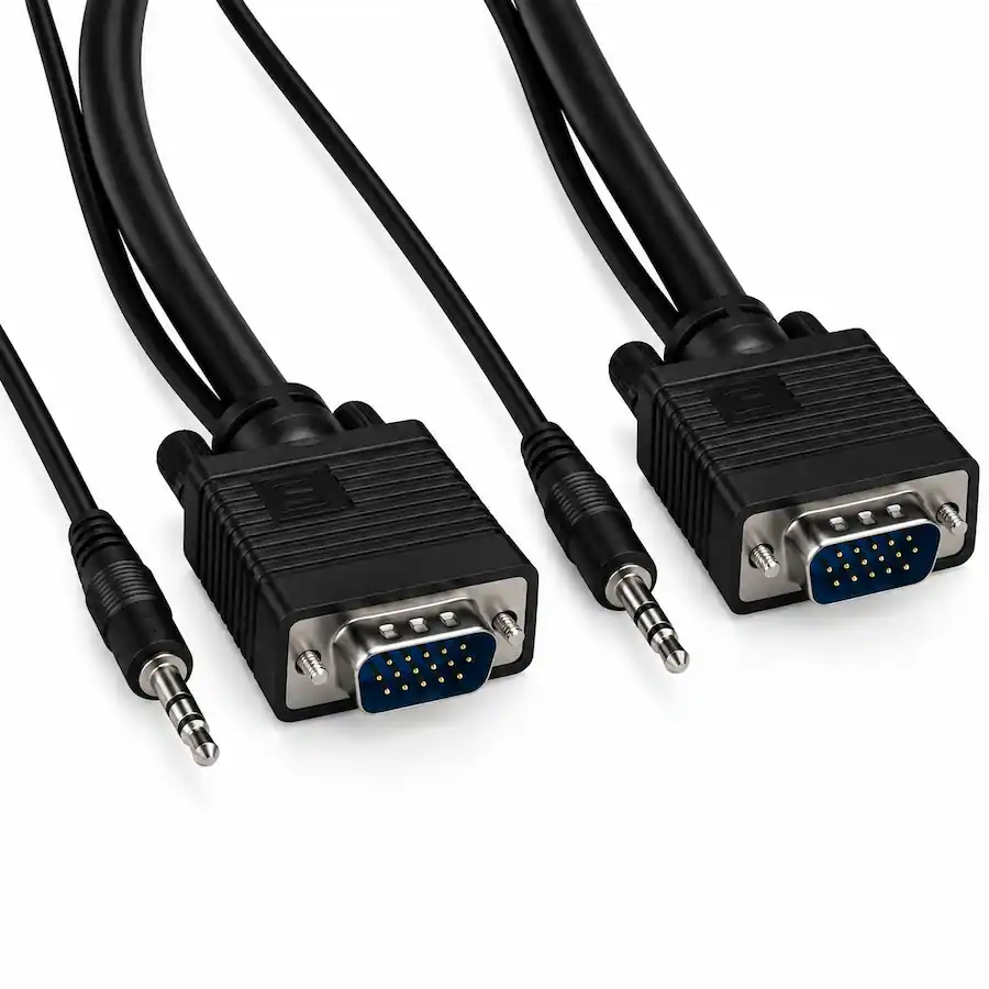 Monitor Cabling Sanoxy 10ft SVGA HD15 M/M Monitor Cable with Stereo Audio Black - Best Buy