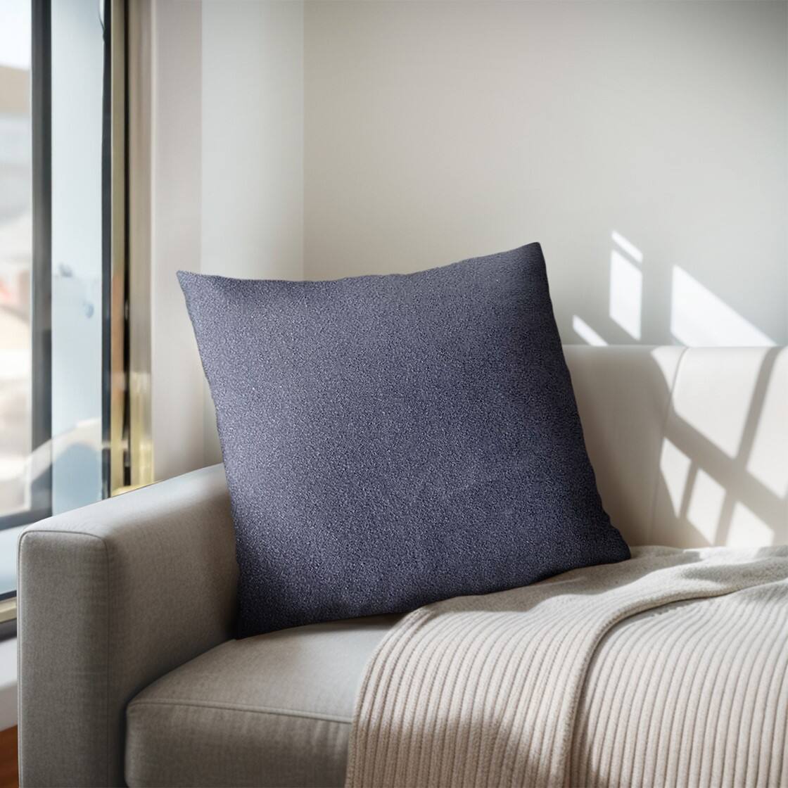 Alt View 5. Gracie Mills - Gracie Mills Atlanta Solid Square Pillow - Navy Blue.