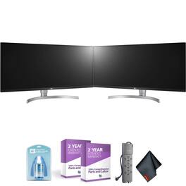LG - 34" Class 21:9 UltraWide Full HD IPS LED Monitor with HDR 10 (34" Diagonal) Dual Monitor Combo (2 Pack) - Black