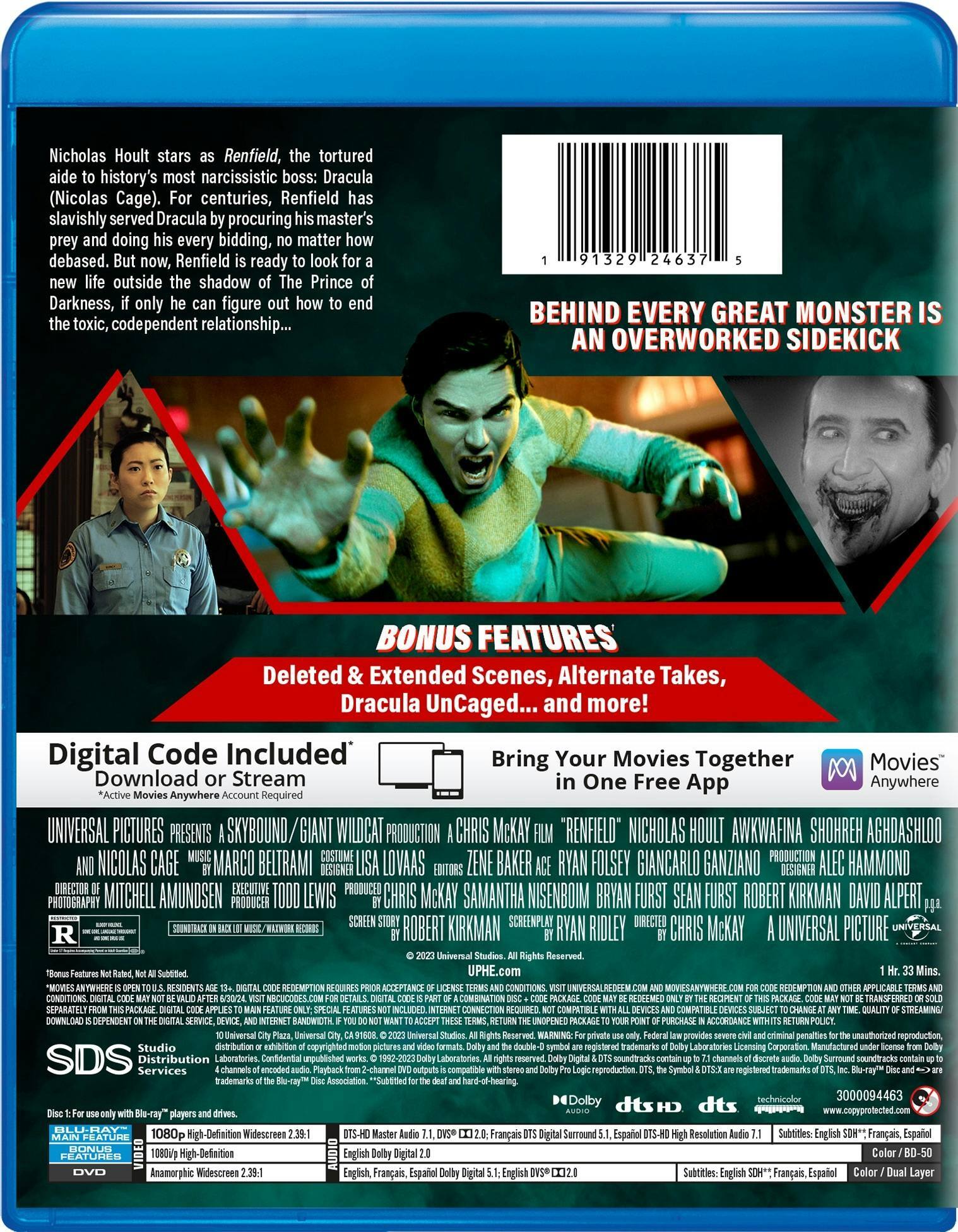 Back. Renfield (with DVD) [Blu-ray].