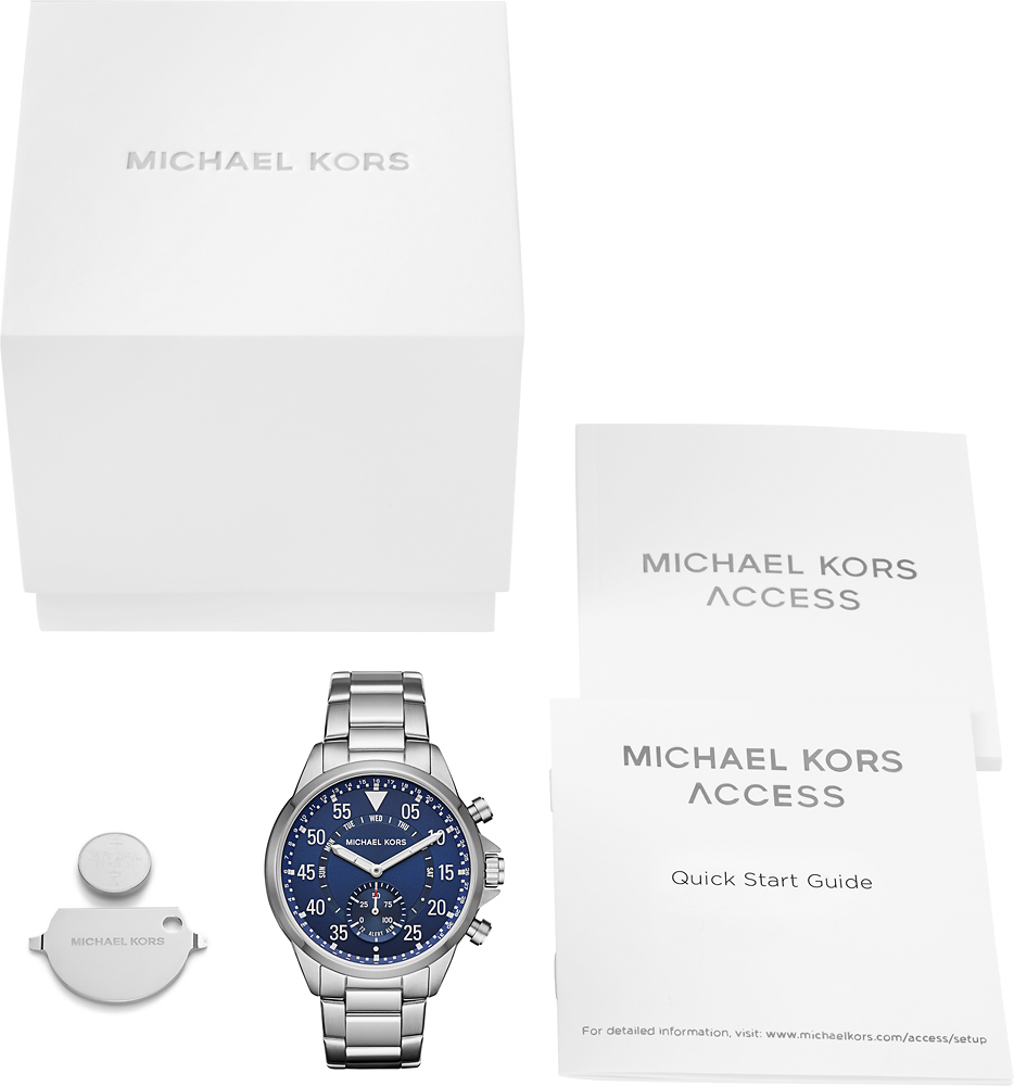 Best Buy: Michael Kors Access Gage Hybrid Smartwatch 45mm Stainless ...