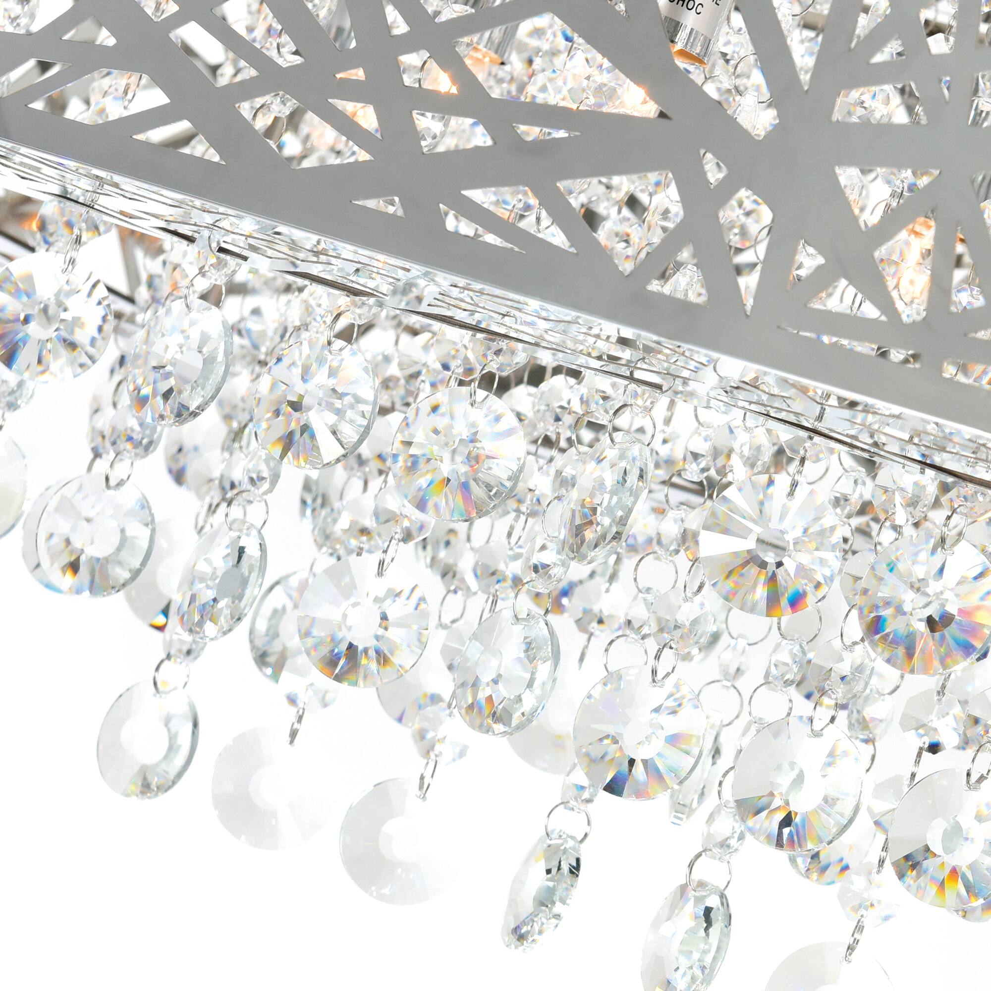 Back. CWI Lighting - Eternity 9 Light Chandelier With Chrome Finish - Chrome.