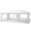 Front. Costway - Costway Outdoor 10'x20' Canopy Tent Heavy Duty Wedding Party Sidewalls Window Carry Bag - White.