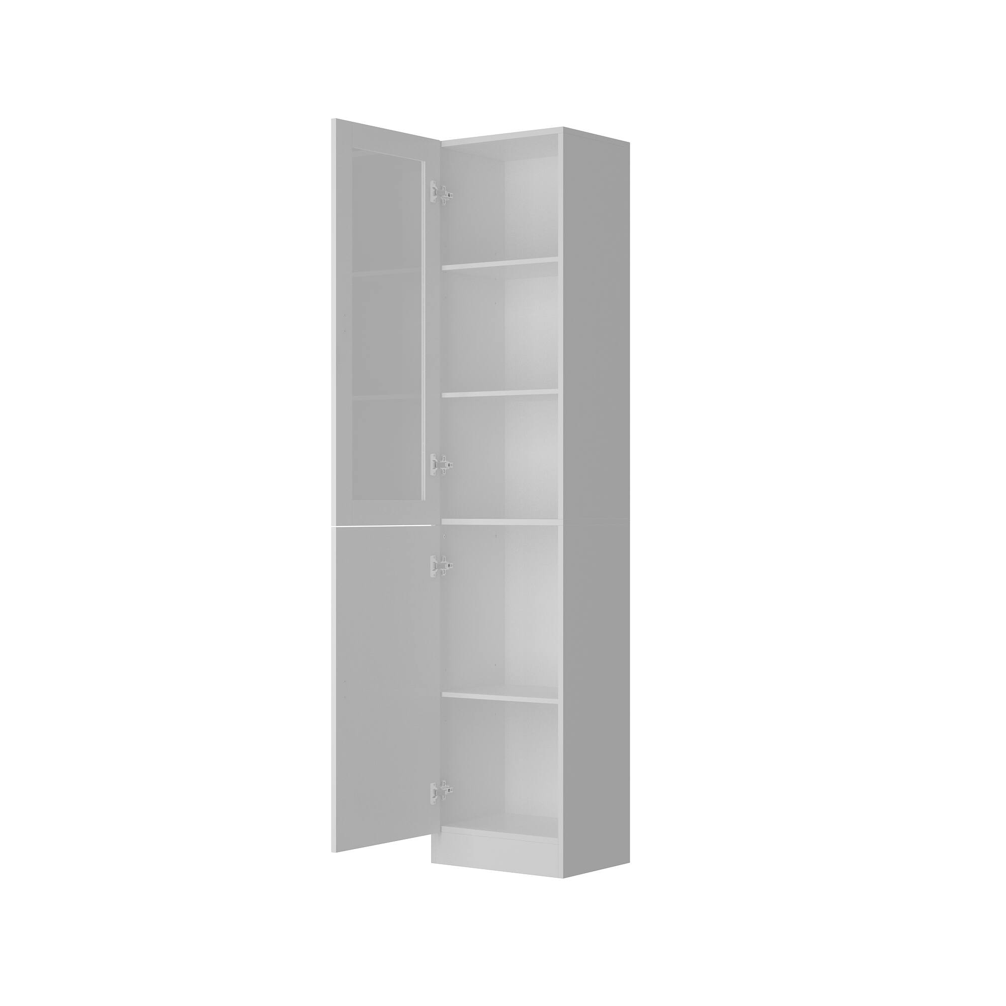 Alt View 10. FUFU & GAGA - Slim Multi-Purpose Storage Cabinet with Adjustable Shelves for Living Room and Bathroom - White.
