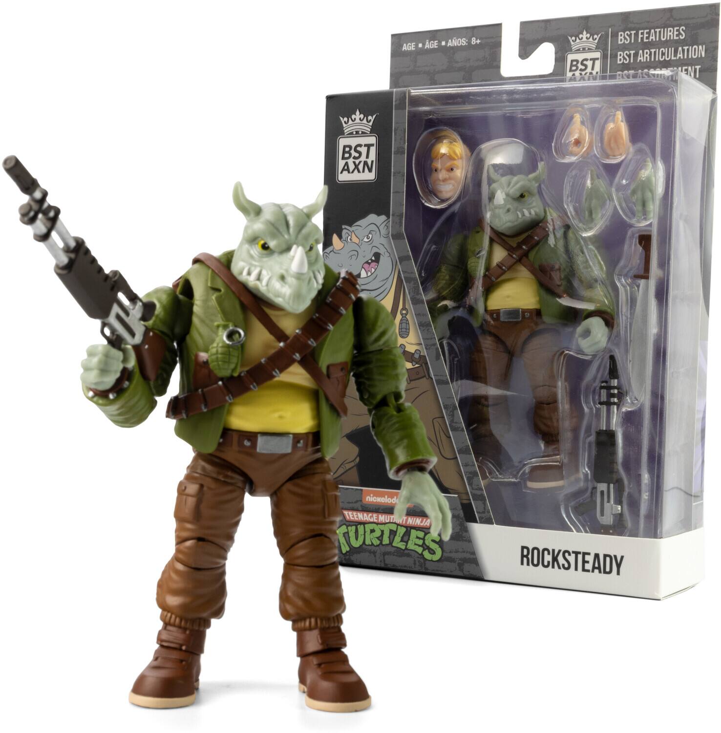 The Loyal Subjects - Teenage Mutant Ninja Turtles - BST AXN - Rocksteady 5" Action Figure (TMNT) - COLLECTIBLES