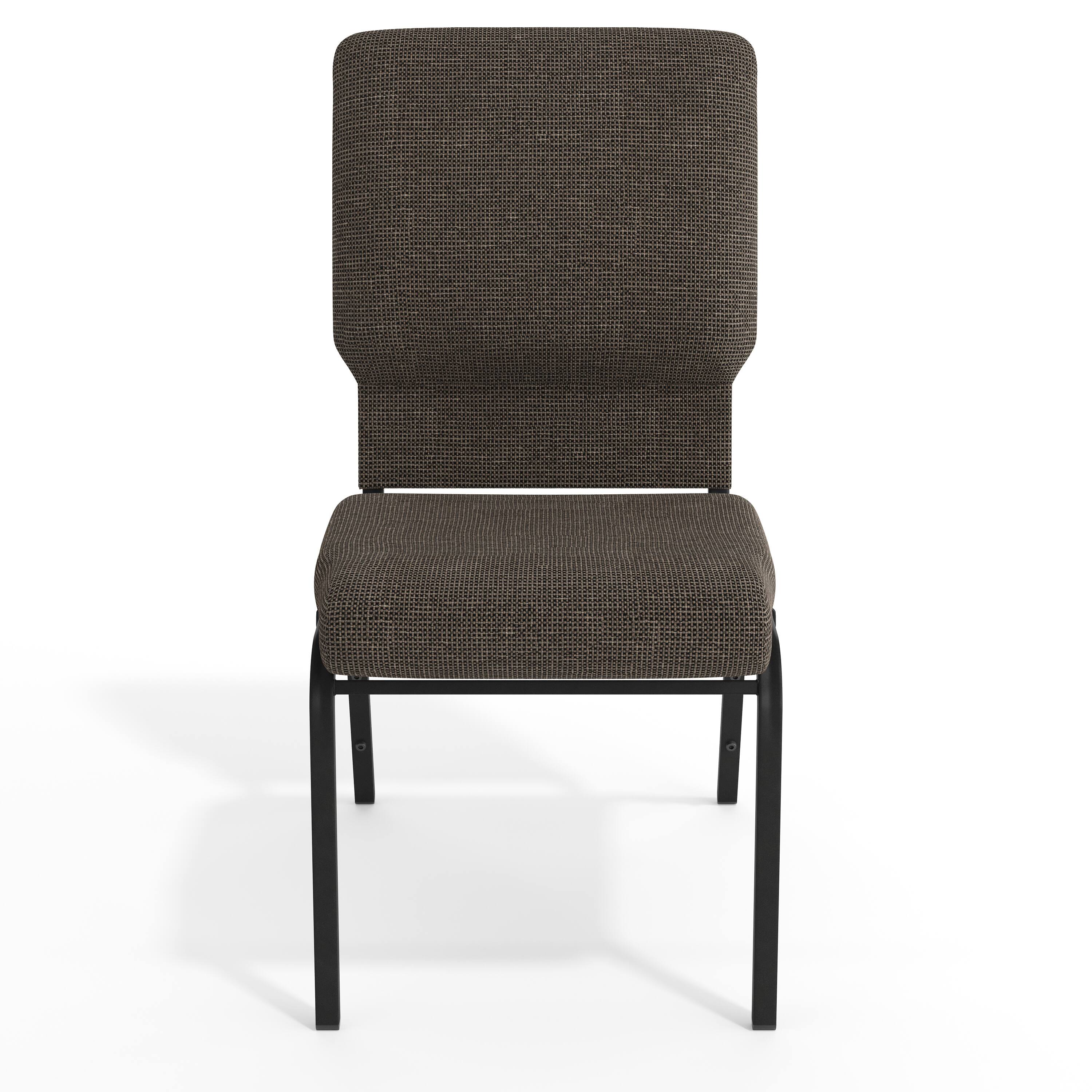 Alt View 9. Emma + Oliver - Church Chairs 18.5 in. Wide - Fossil Fabric/Black Frame.