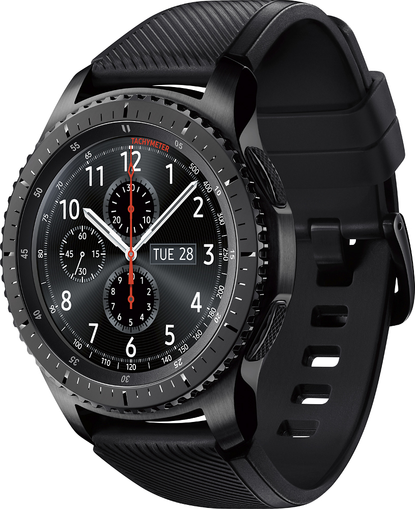 Best Buy Samsung Gear S3 Frontier Smartwatch 46mm Dark Gray Sm R760ndaaxar