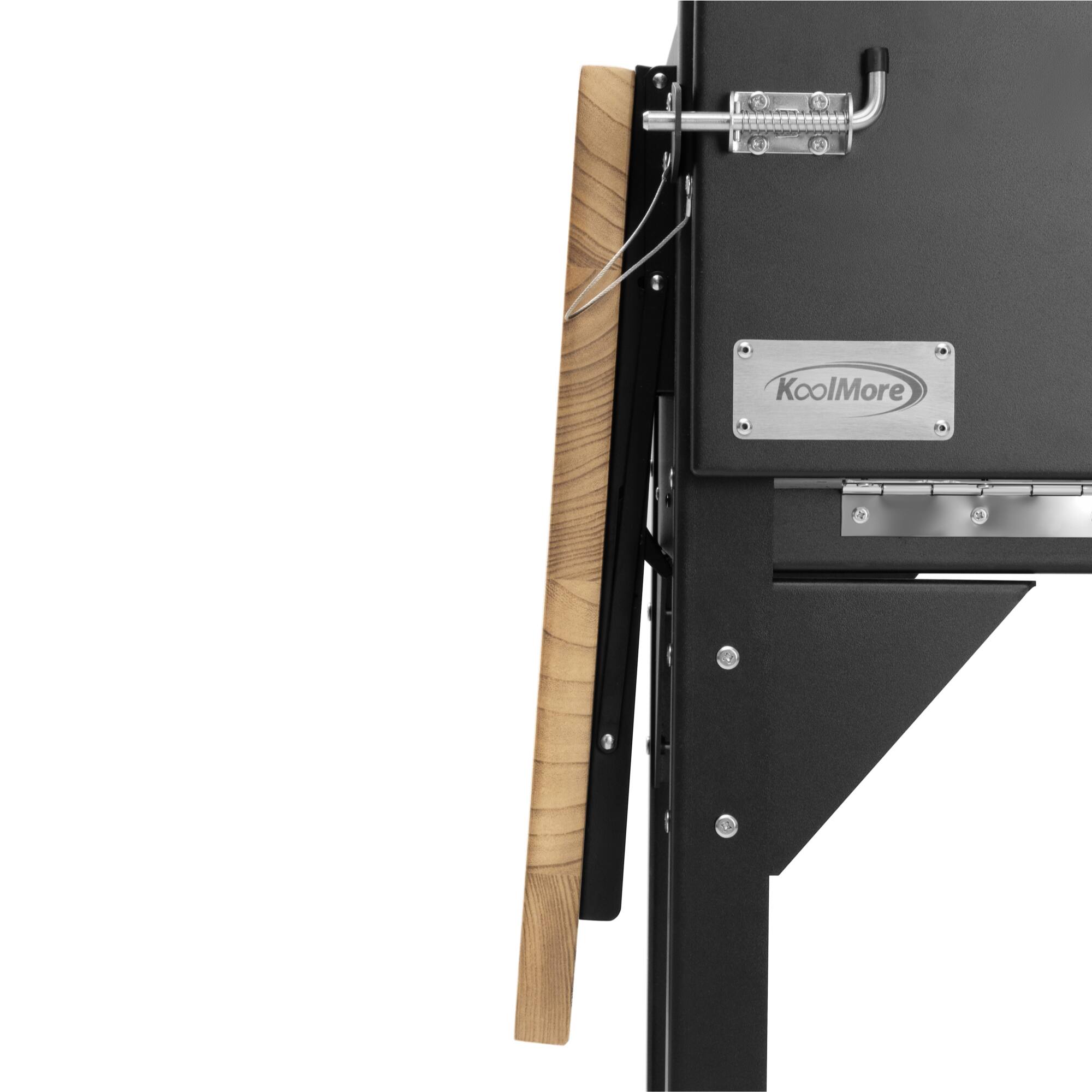 Alt View 6. Koolmore - 92 in. Argentine Santa Maria Charcoal and Wood Grill, Adjustable Outdoor BBQ, in Black (KM-OG-AWD-92) - Black.