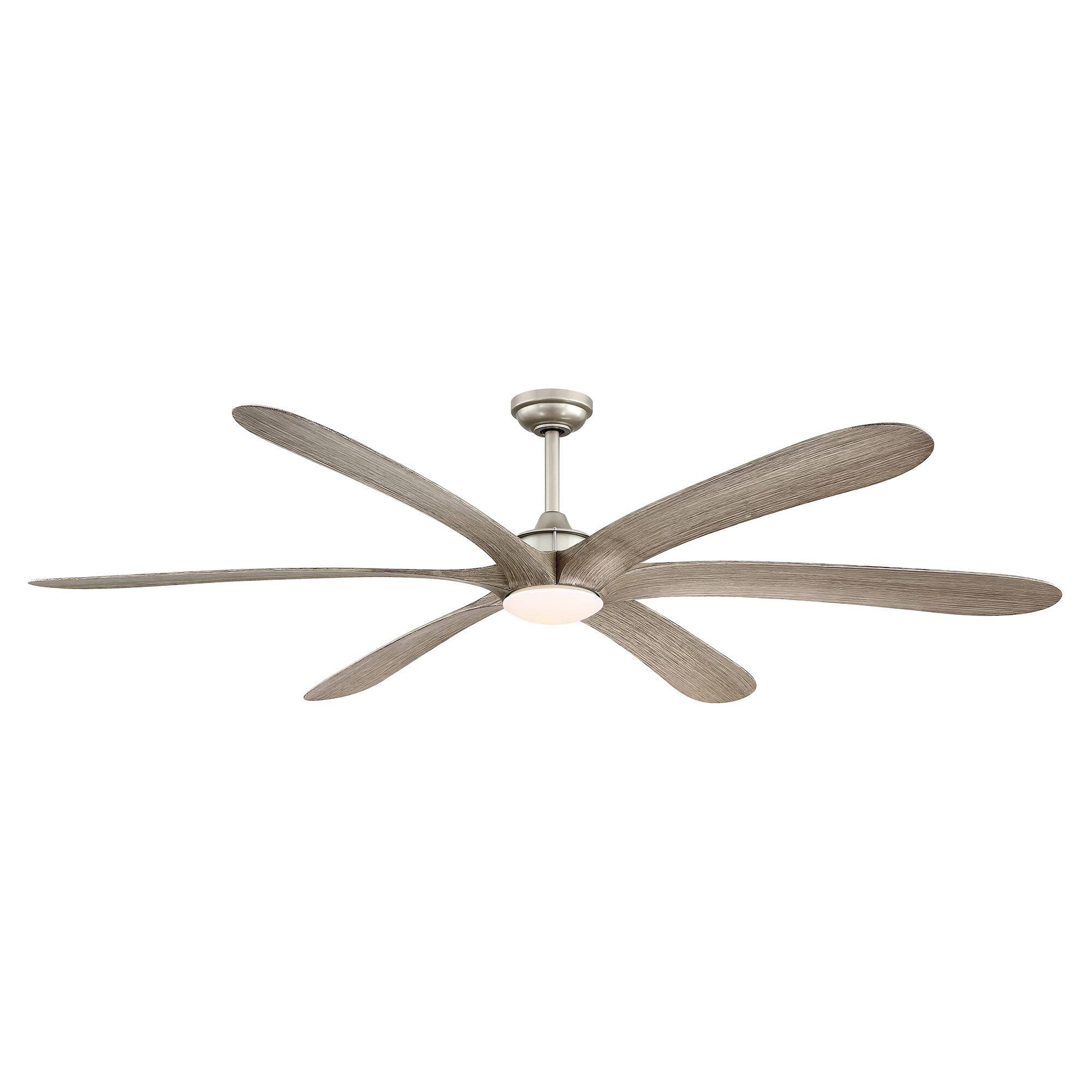 Alt View 1. Parrot Uncle - 72" Farmhouse Driftwood Indoor DC Motor 6-Blade Ceiling Fan with LED Light and Remote - Driftwood.
