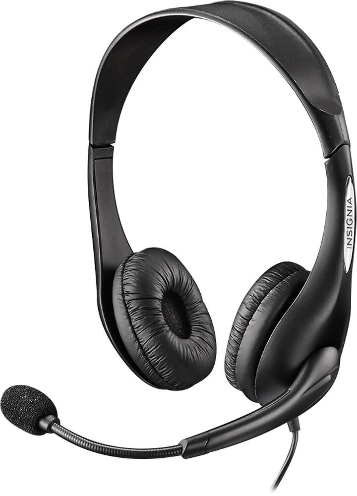 Best Buy Insignia™ OnEar Analog Stereo Headset Black NSPAH5201