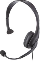 Insignia™ - On-Ear Analog Mono Headset - Black - Front_Zoom