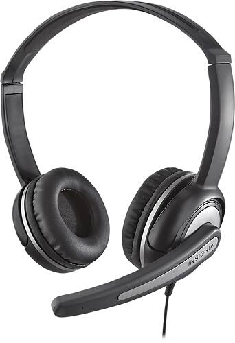Insignia™ - On-Ear Stereo Headset - Black - Larger Front
