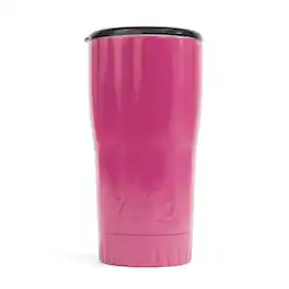 Silver Buffalo - Metallic Hot Stainless Steel Tumbler With Open-Sip Lid | Holds 20 Ounces - Pink